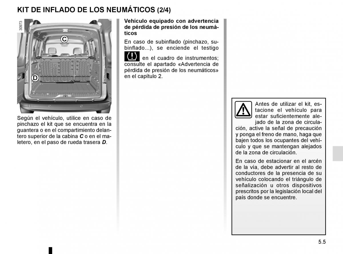 Renault Kangoo II 2 manual del propietario / page 191