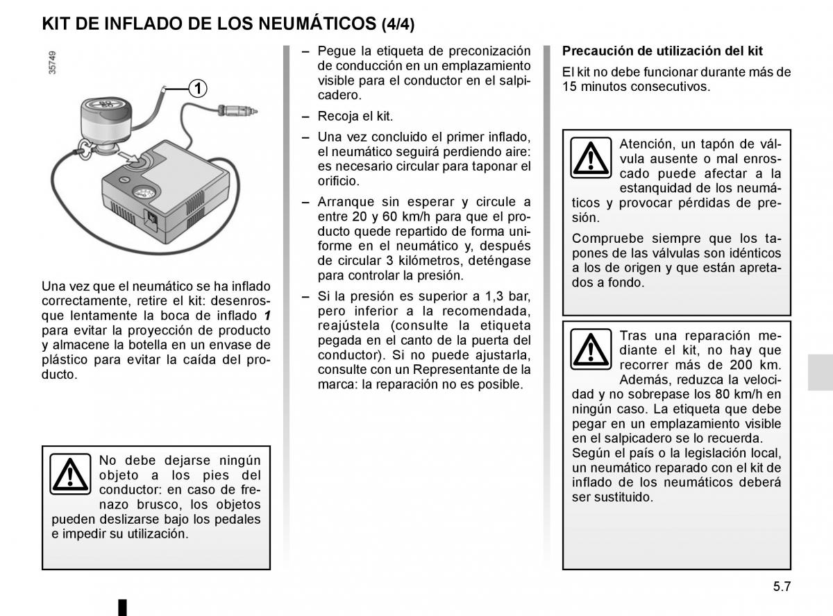 Renault Kangoo II 2 manual del propietario / page 193