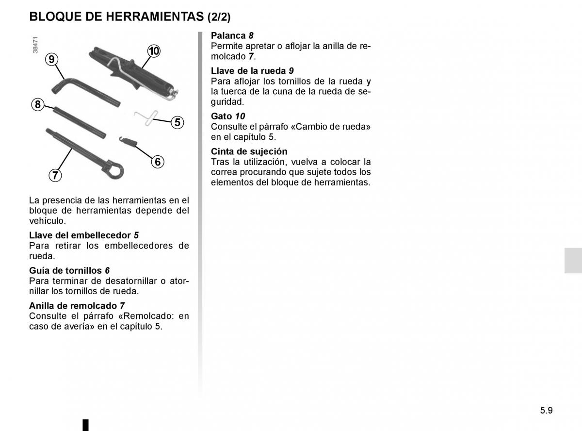 Renault Kangoo II 2 manual del propietario / page 195