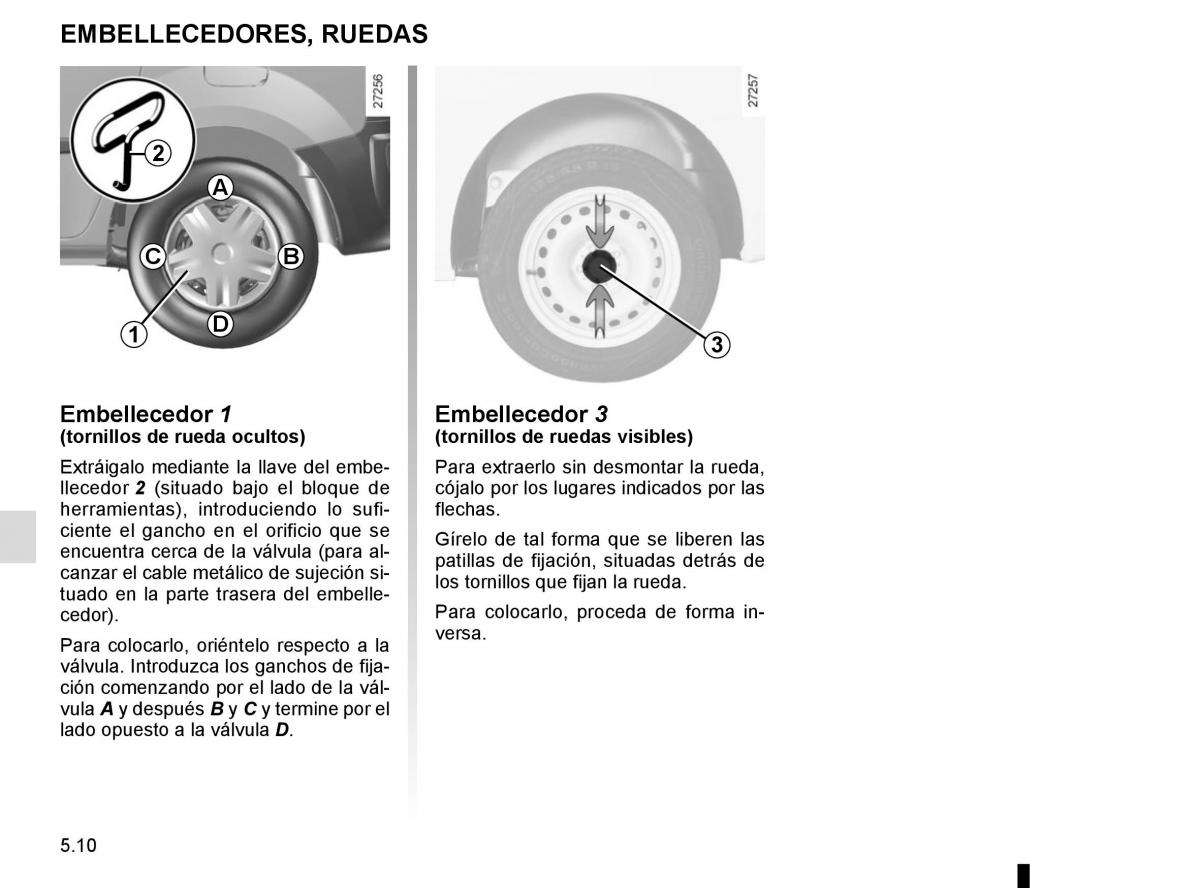 Renault Kangoo II 2 manual del propietario / page 196