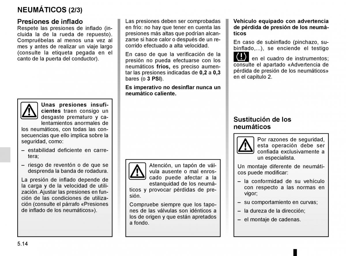 Renault Kangoo II 2 manual del propietario / page 200