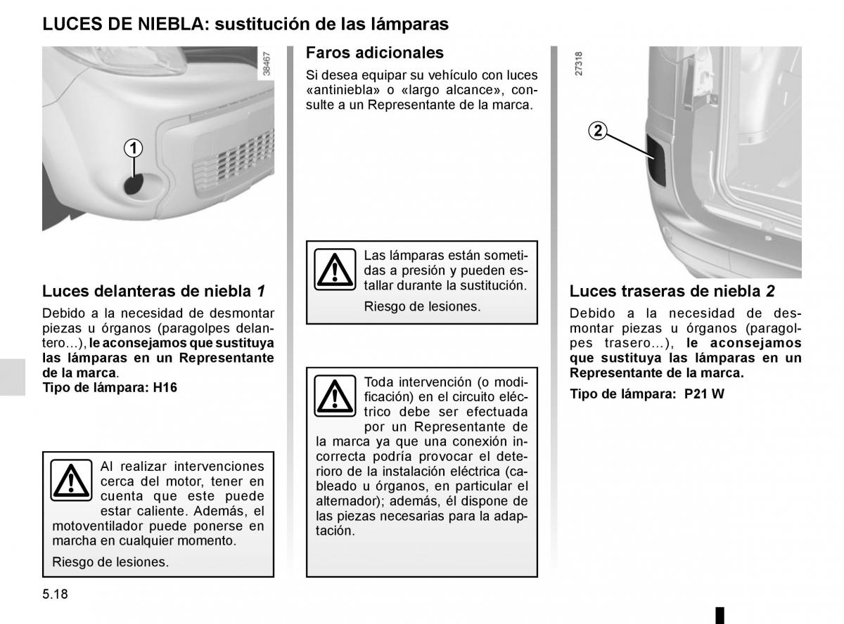 Renault Kangoo II 2 manual del propietario / page 204