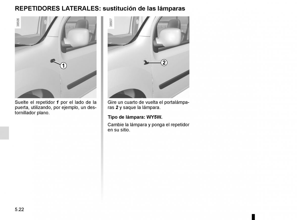 Renault Kangoo II 2 manual del propietario / page 208