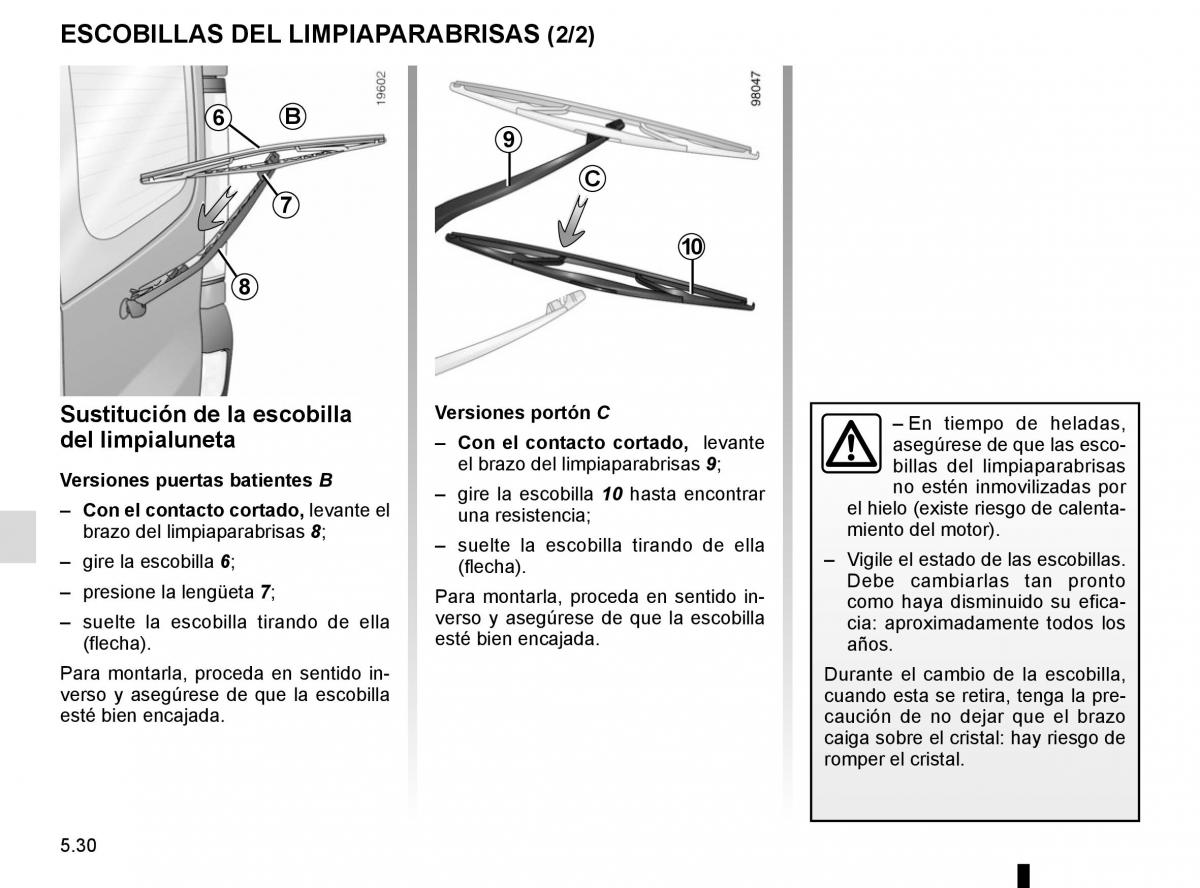 Renault Kangoo II 2 manual del propietario / page 216