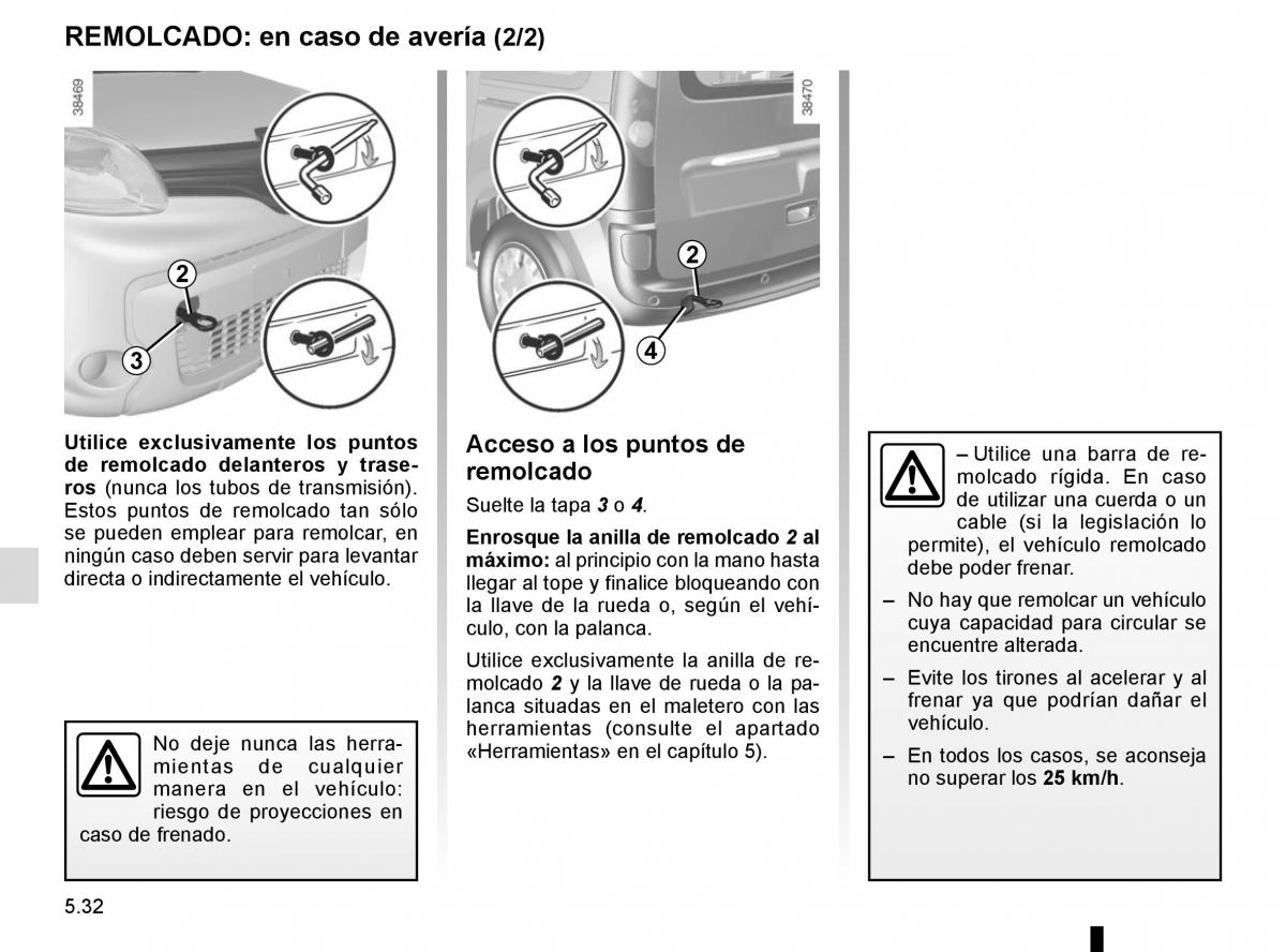 Renault Kangoo II 2 manual del propietario / page 218