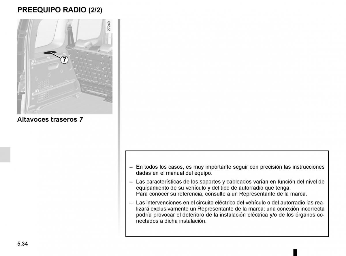 Renault Kangoo II 2 manual del propietario / page 220