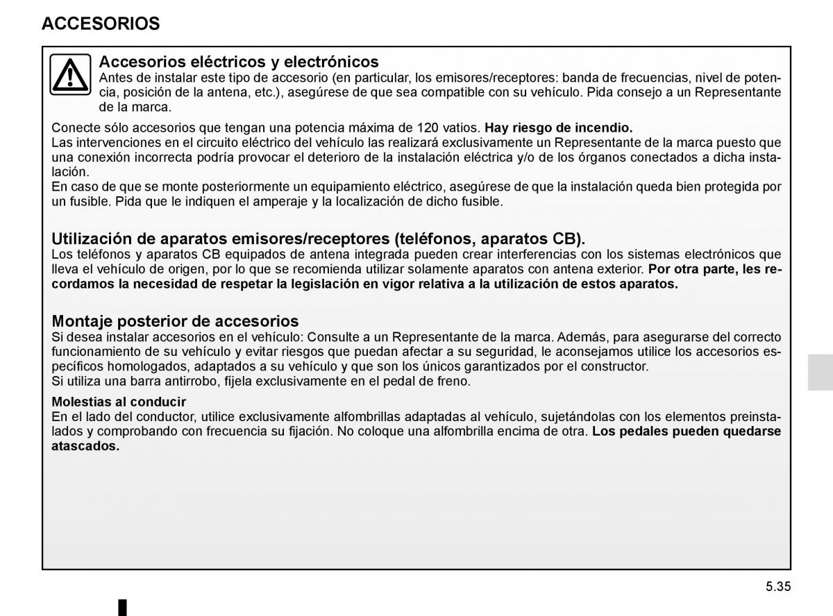 Renault Kangoo II 2 manual del propietario / page 221