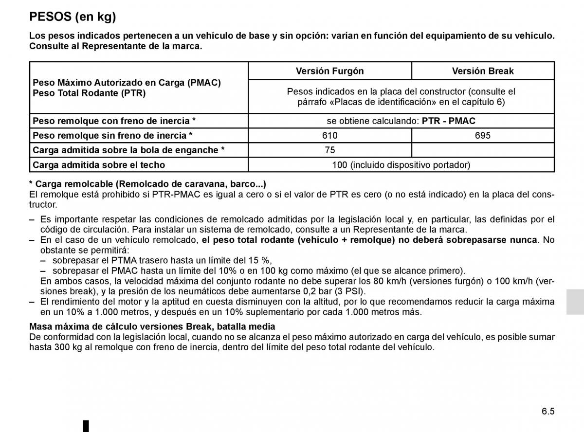 Renault Kangoo II 2 manual del propietario / page 231