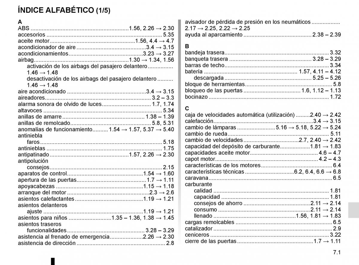 Renault Kangoo II 2 manual del propietario / page 247