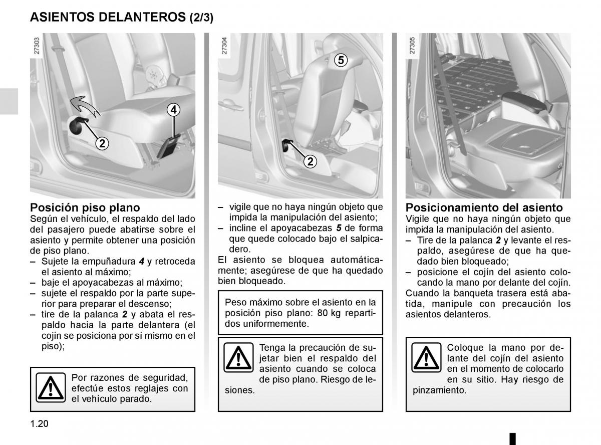 Renault Kangoo II 2 manual del propietario / page 26