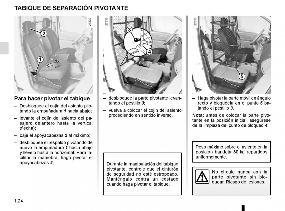 Renault Kangoo II 2 manual del propietario / page 30