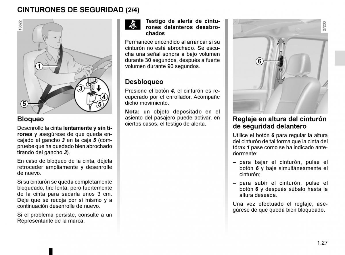 Renault Kangoo II 2 manual del propietario / page 33