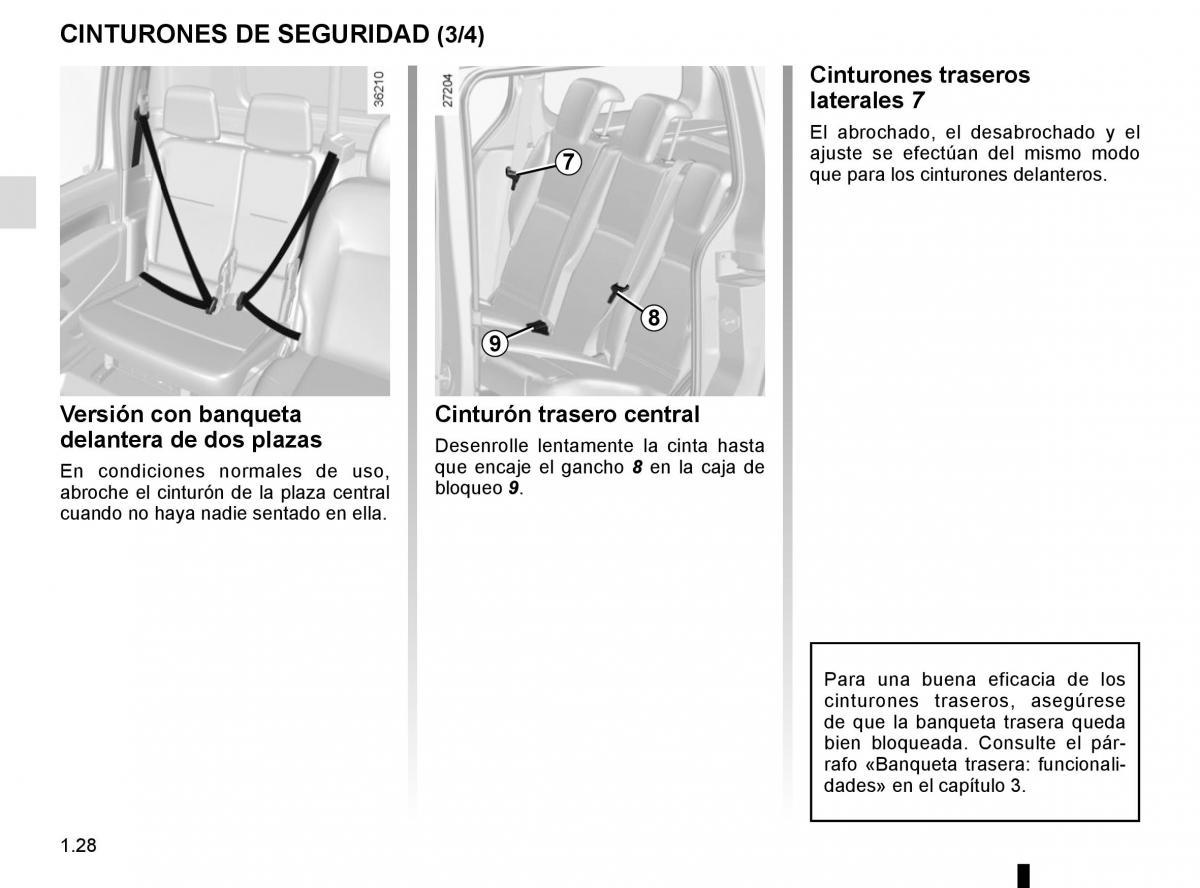 Renault Kangoo II 2 manual del propietario / page 34