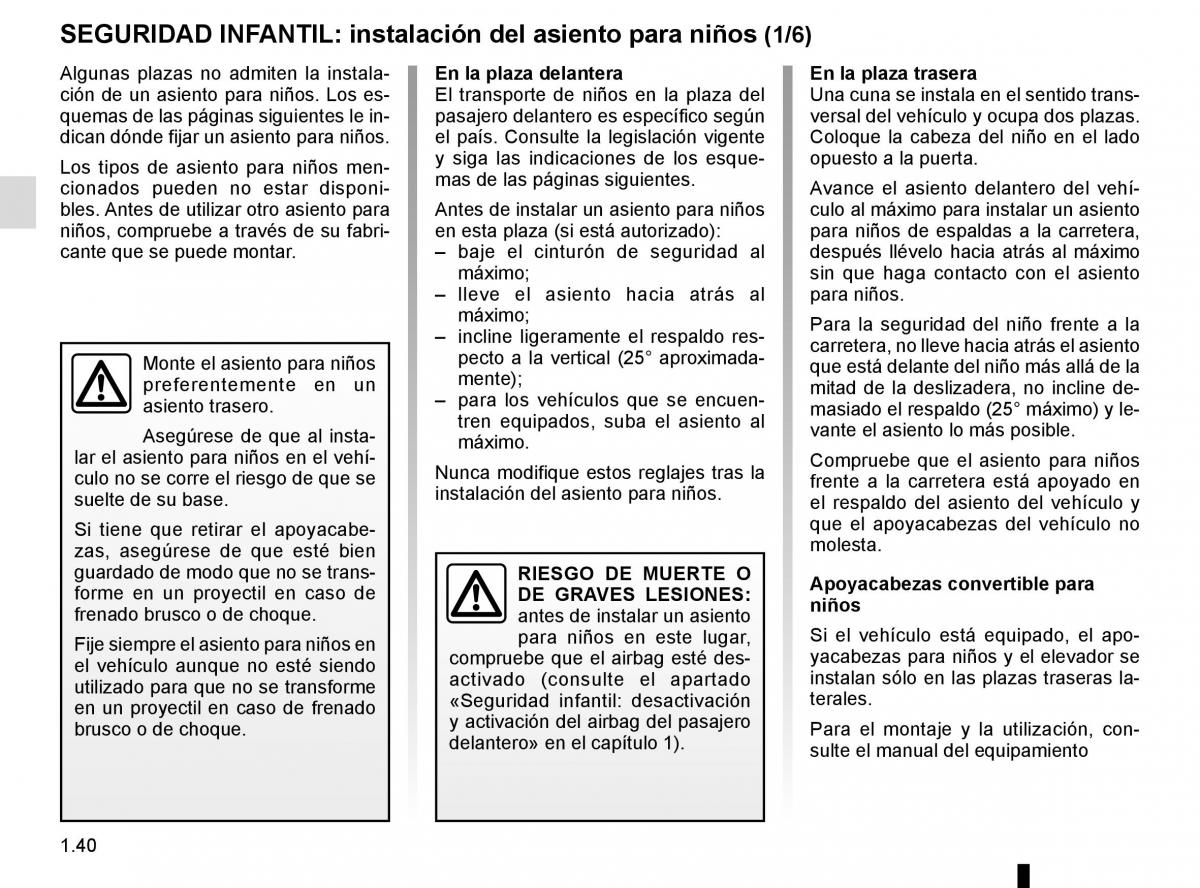 Renault Kangoo II 2 manual del propietario / page 46