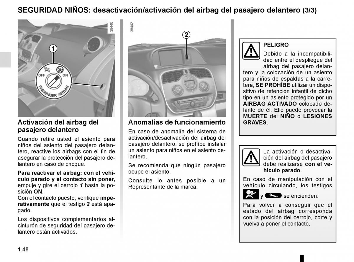 Renault Kangoo II 2 manual del propietario / page 54