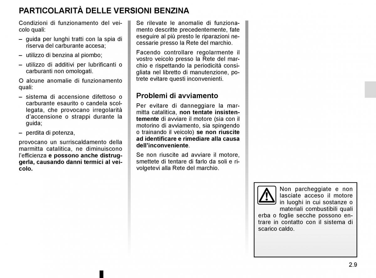 Renault Kangoo II 2 manuale del proprietario / page 99