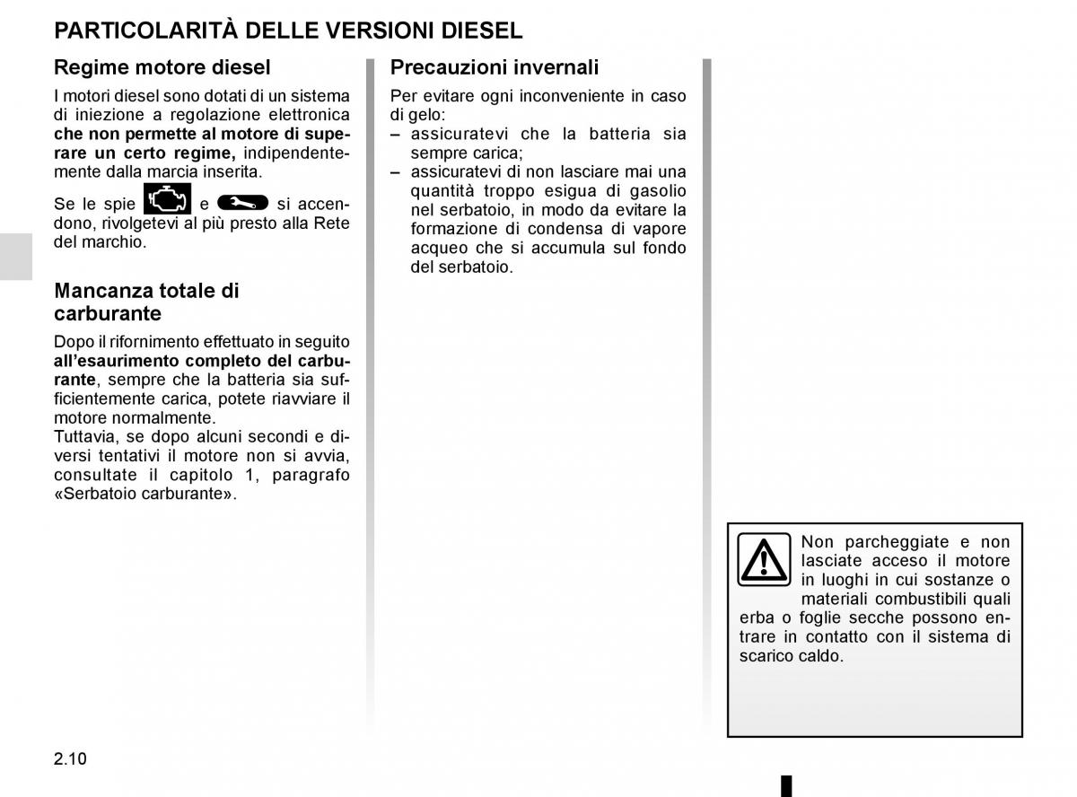 Renault Kangoo II 2 manuale del proprietario / page 100