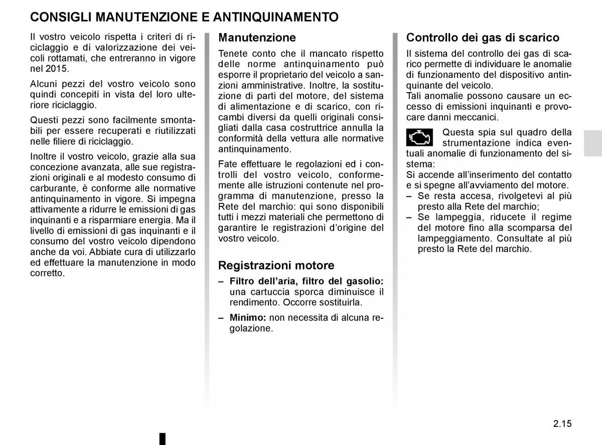 Renault Kangoo II 2 manuale del proprietario / page 105