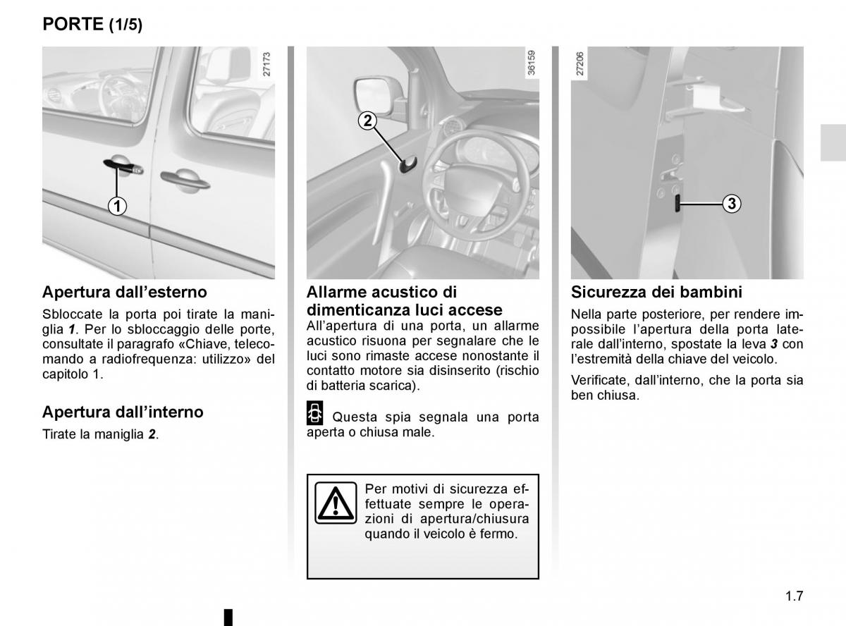 Renault Kangoo II 2 manuale del proprietario / page 13