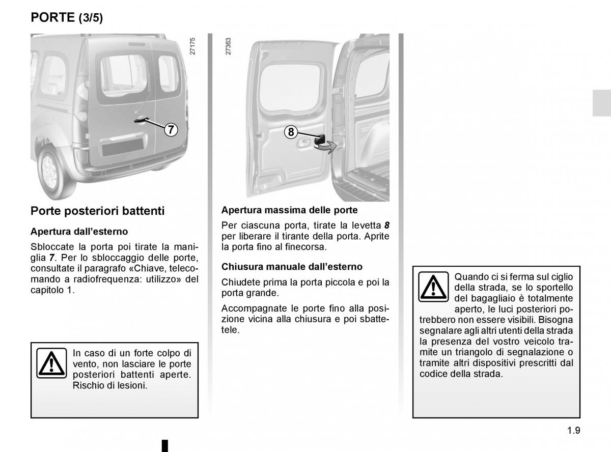 Renault Kangoo II 2 manuale del proprietario / page 15