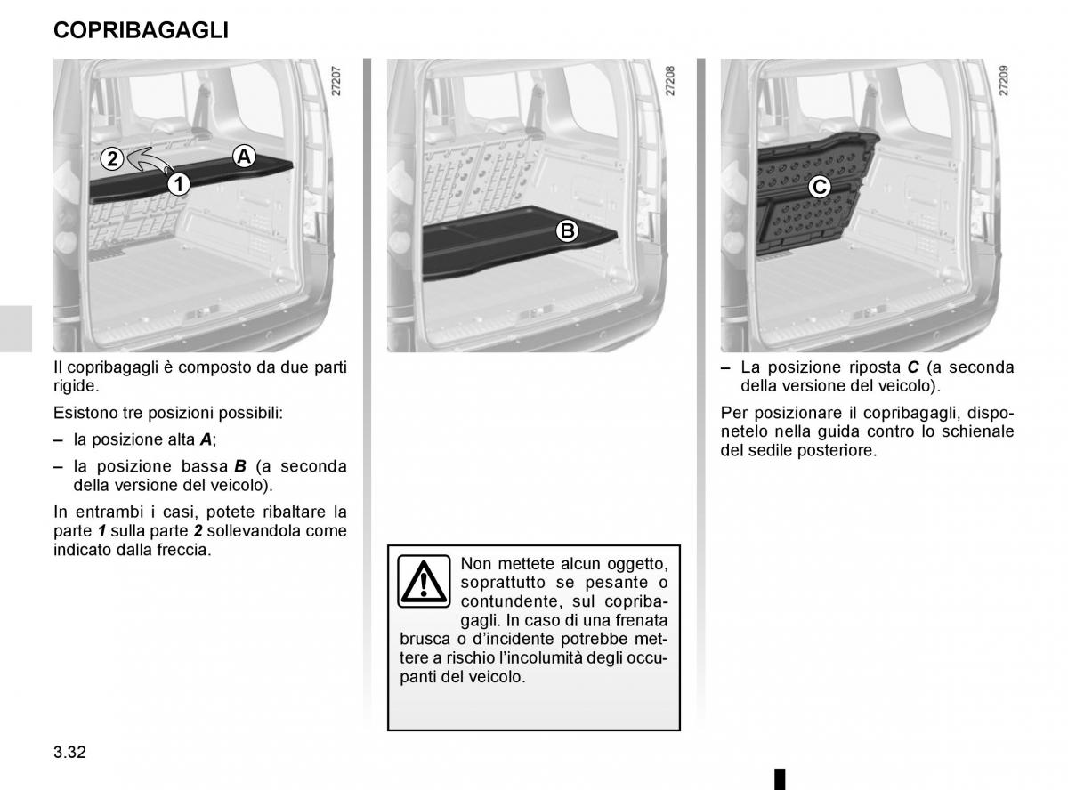 Renault Kangoo II 2 manuale del proprietario / page 164