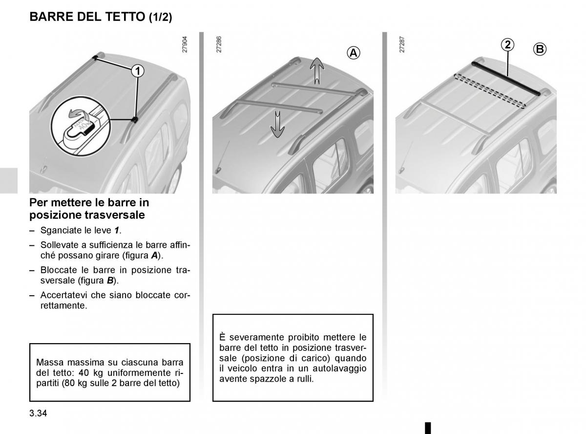 Renault Kangoo II 2 manuale del proprietario / page 166