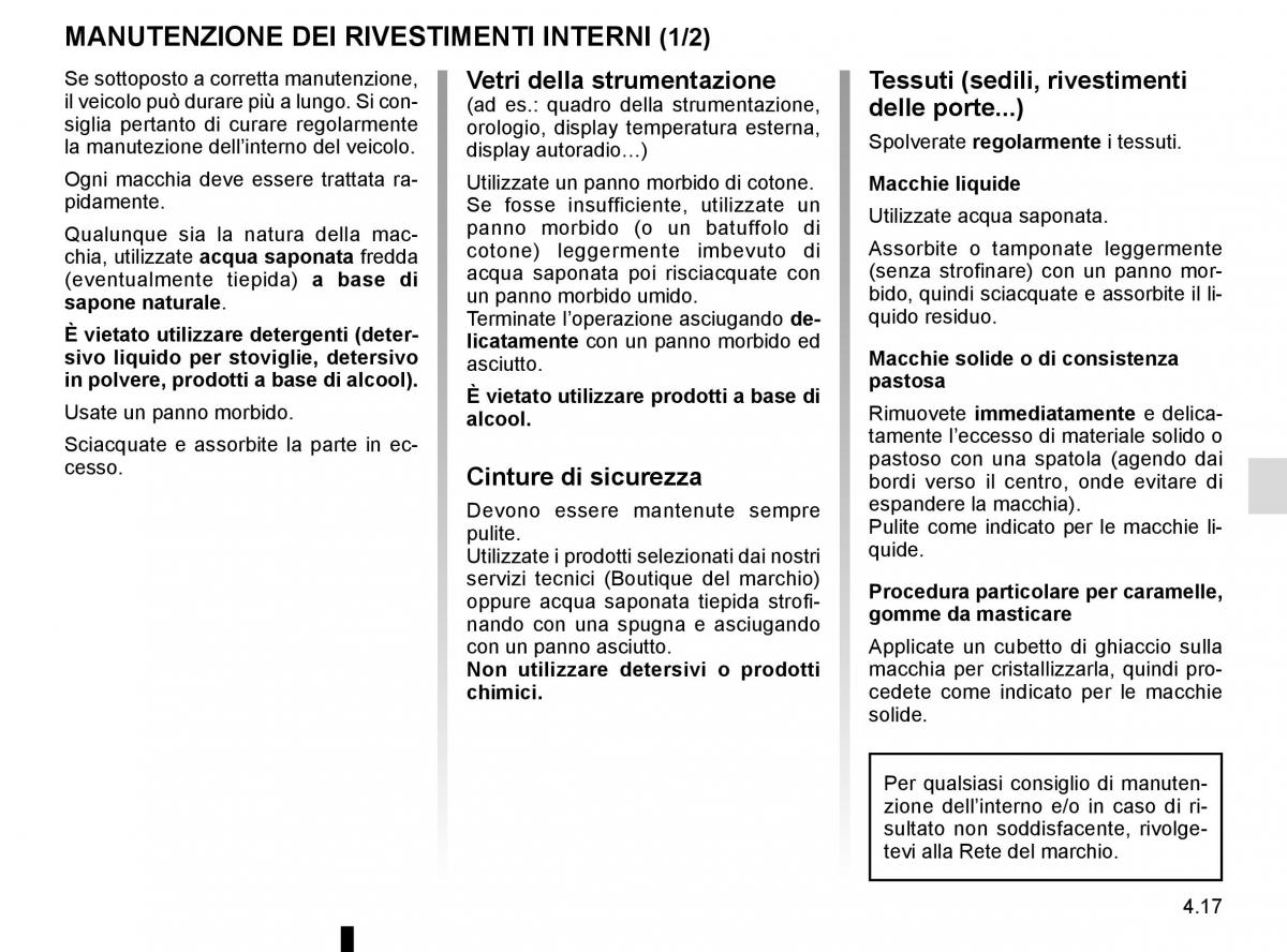 Renault Kangoo II 2 manuale del proprietario / page 185