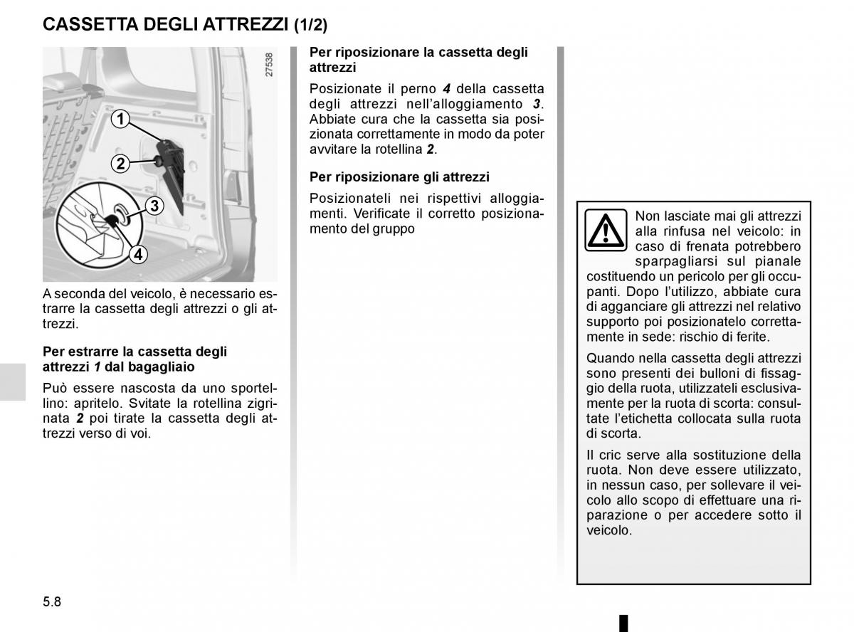 Renault Kangoo II 2 manuale del proprietario / page 194