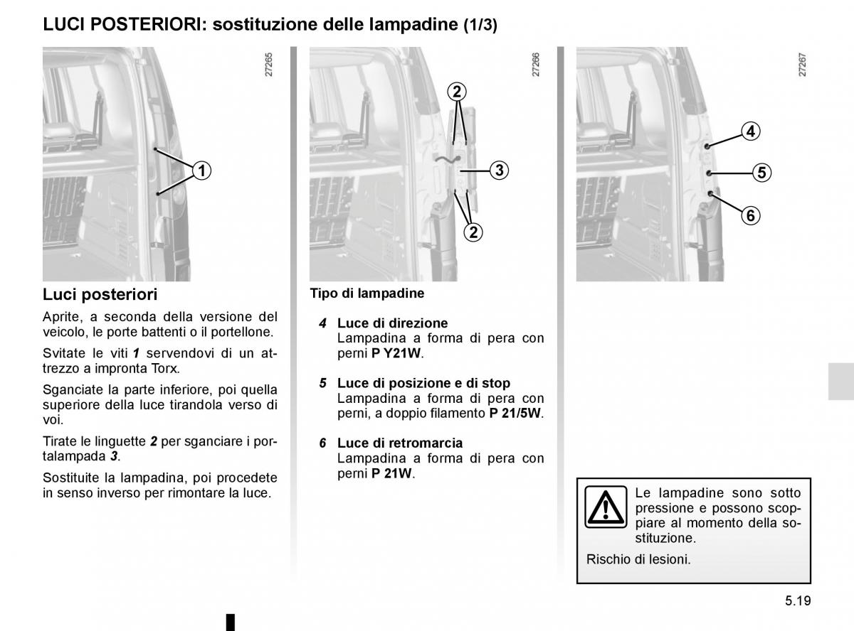 Renault Kangoo II 2 manuale del proprietario / page 205