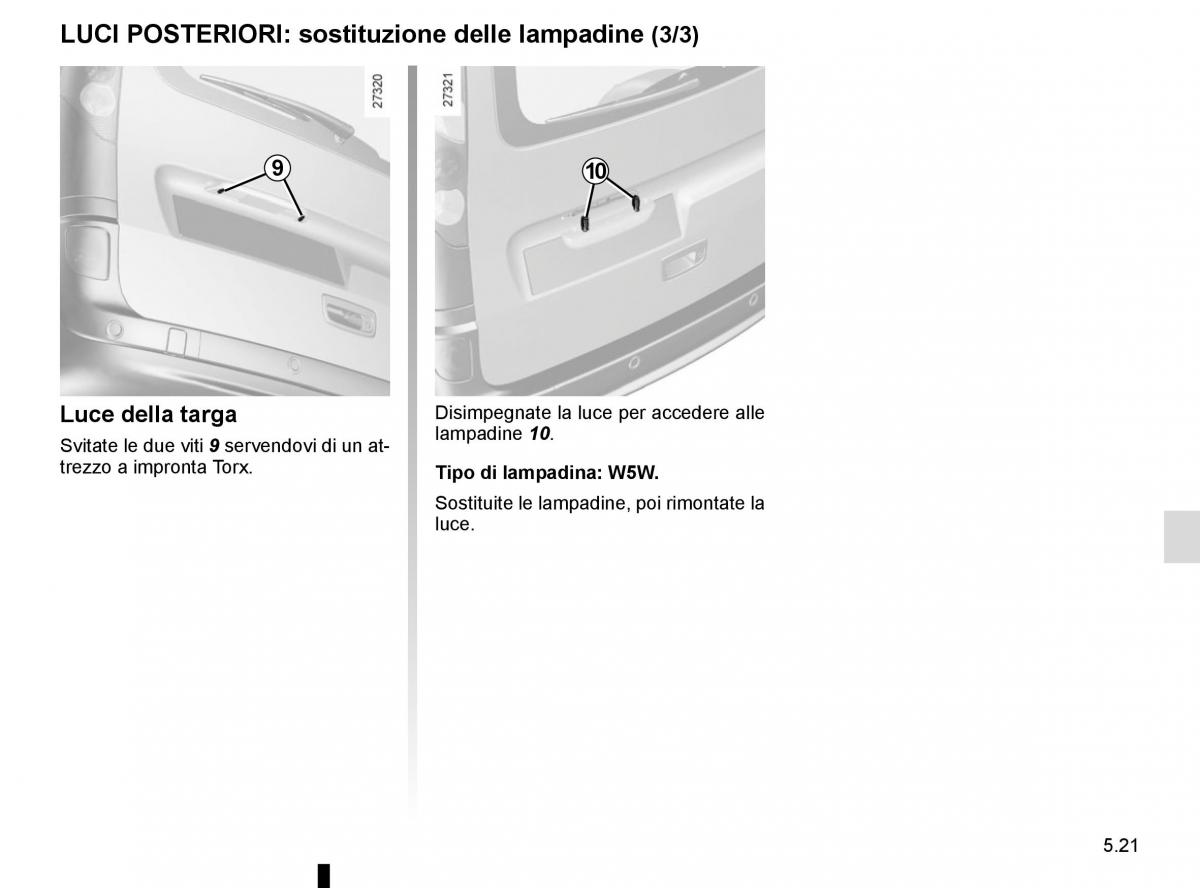 Renault Kangoo II 2 manuale del proprietario / page 207