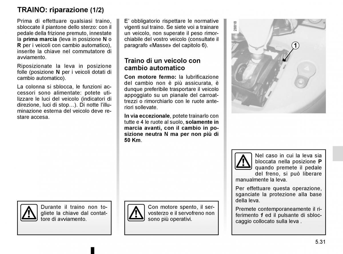 Renault Kangoo II 2 manuale del proprietario / page 217