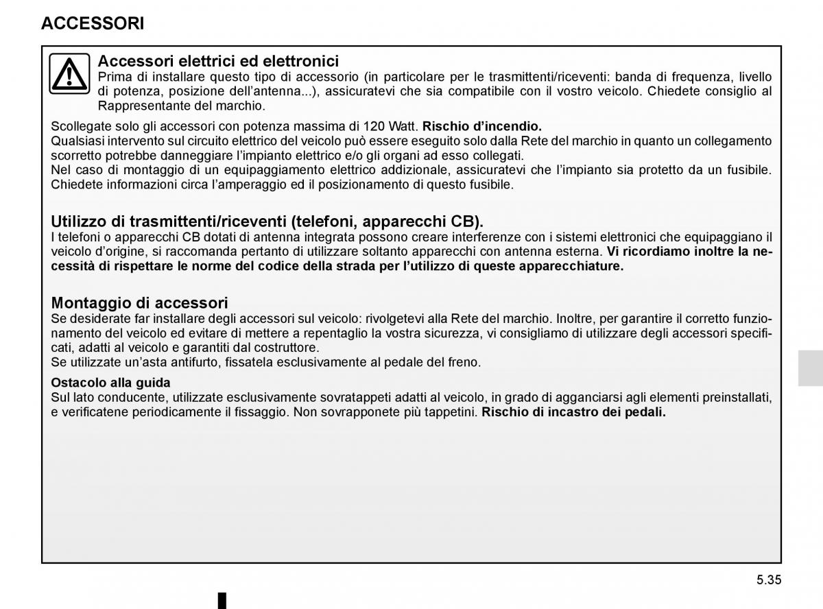 Renault Kangoo II 2 manuale del proprietario / page 221