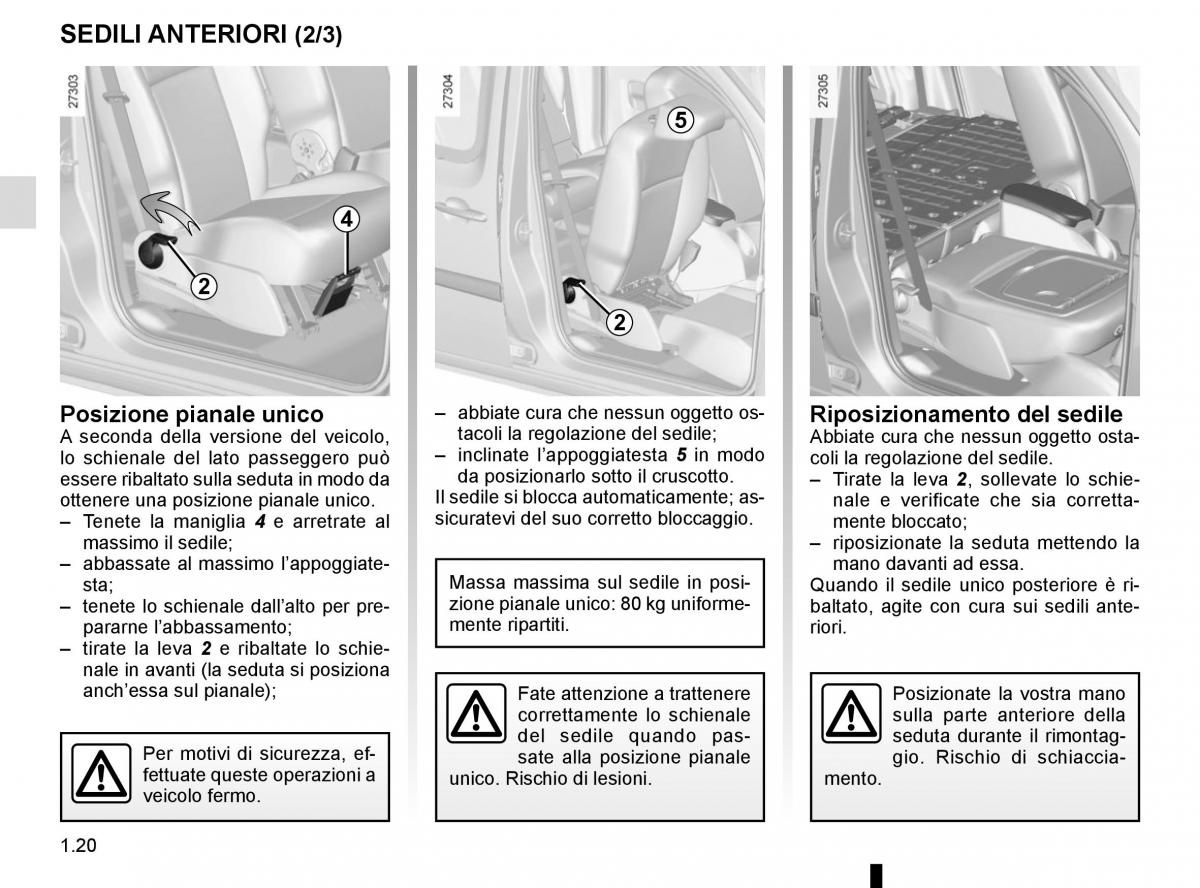 Renault Kangoo II 2 manuale del proprietario / page 26