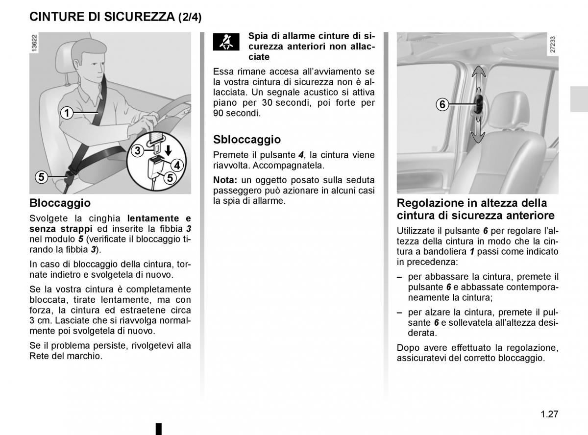 Renault Kangoo II 2 manuale del proprietario / page 33