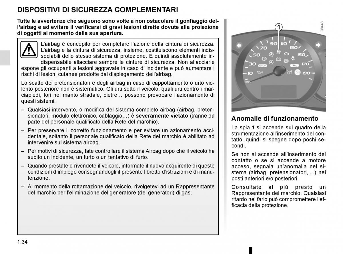 Renault Kangoo II 2 manuale del proprietario / page 40