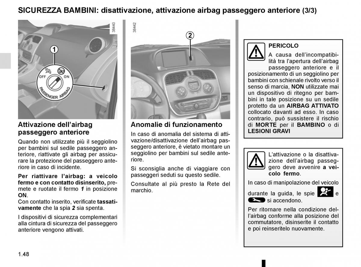 Renault Kangoo II 2 manuale del proprietario / page 54