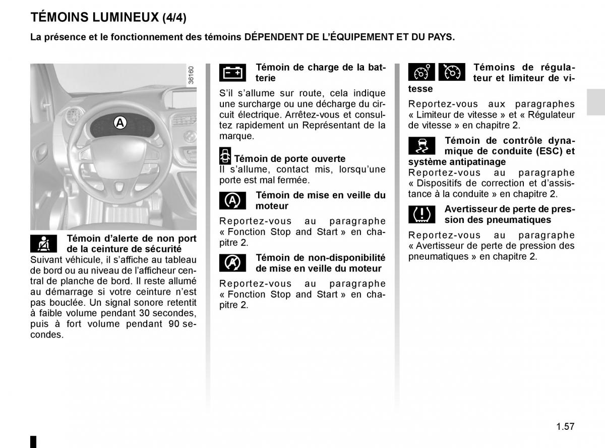 Renault Kangoo II 2 manuel du proprietaire / page 63