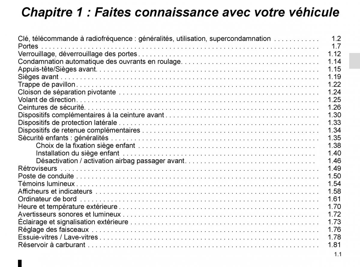 Renault Kangoo II 2 manuel du proprietaire / page 7