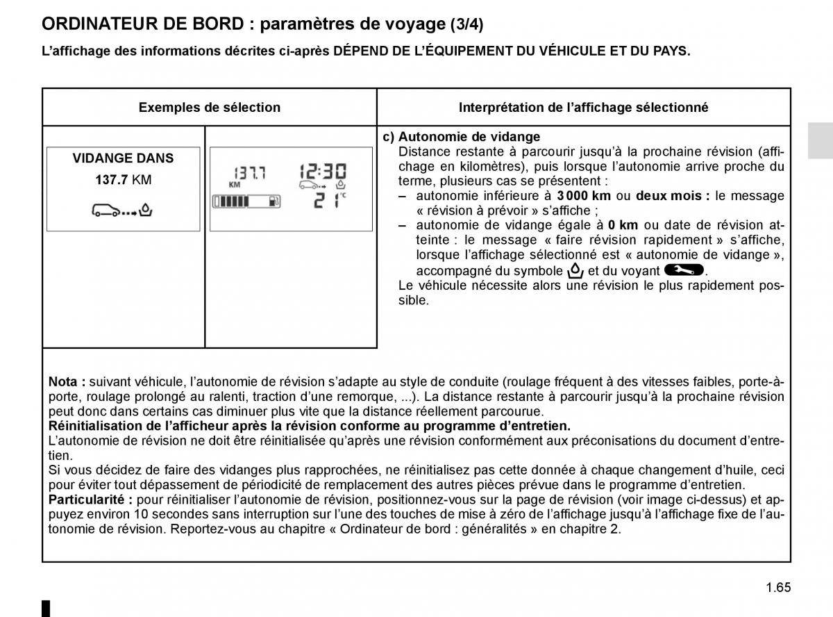 Renault Kangoo II 2 manuel du proprietaire / page 71