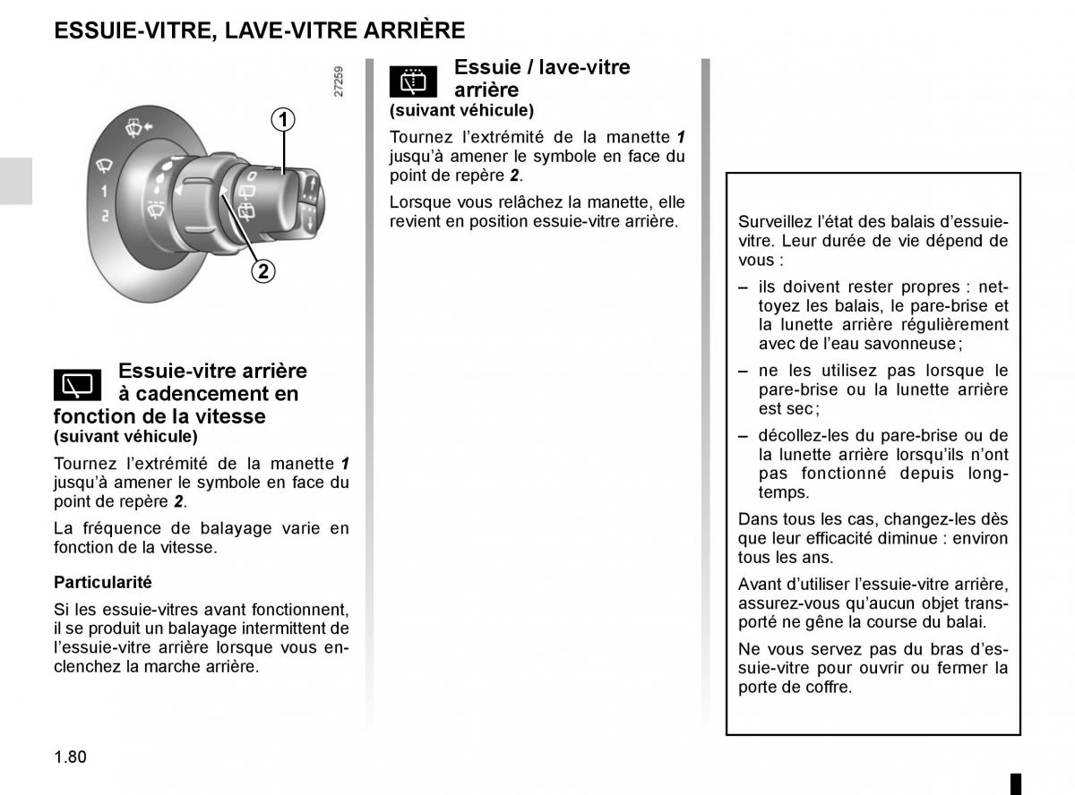 Renault Kangoo II 2 manuel du proprietaire / page 86