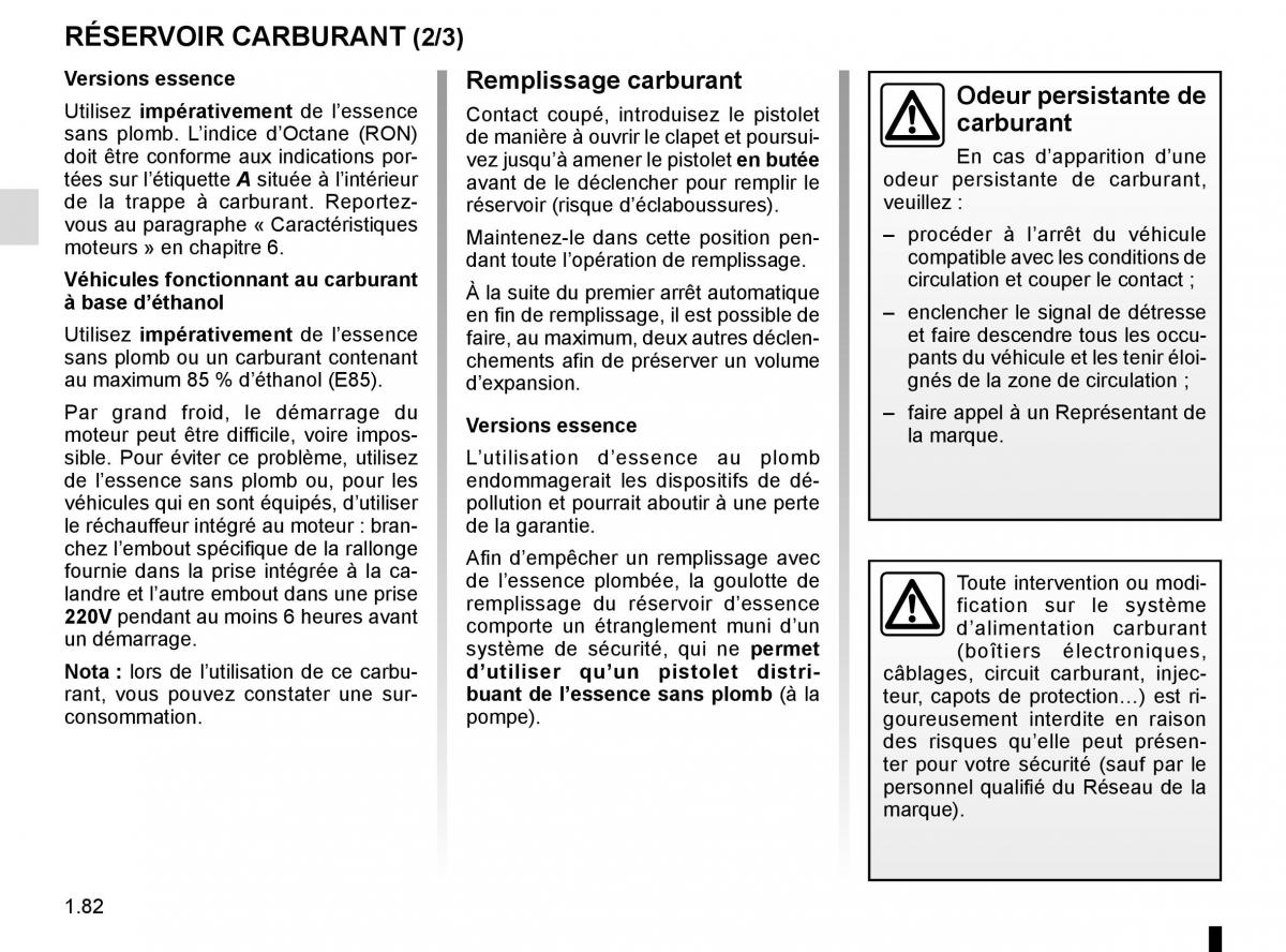 Renault Kangoo II 2 manuel du proprietaire / page 88