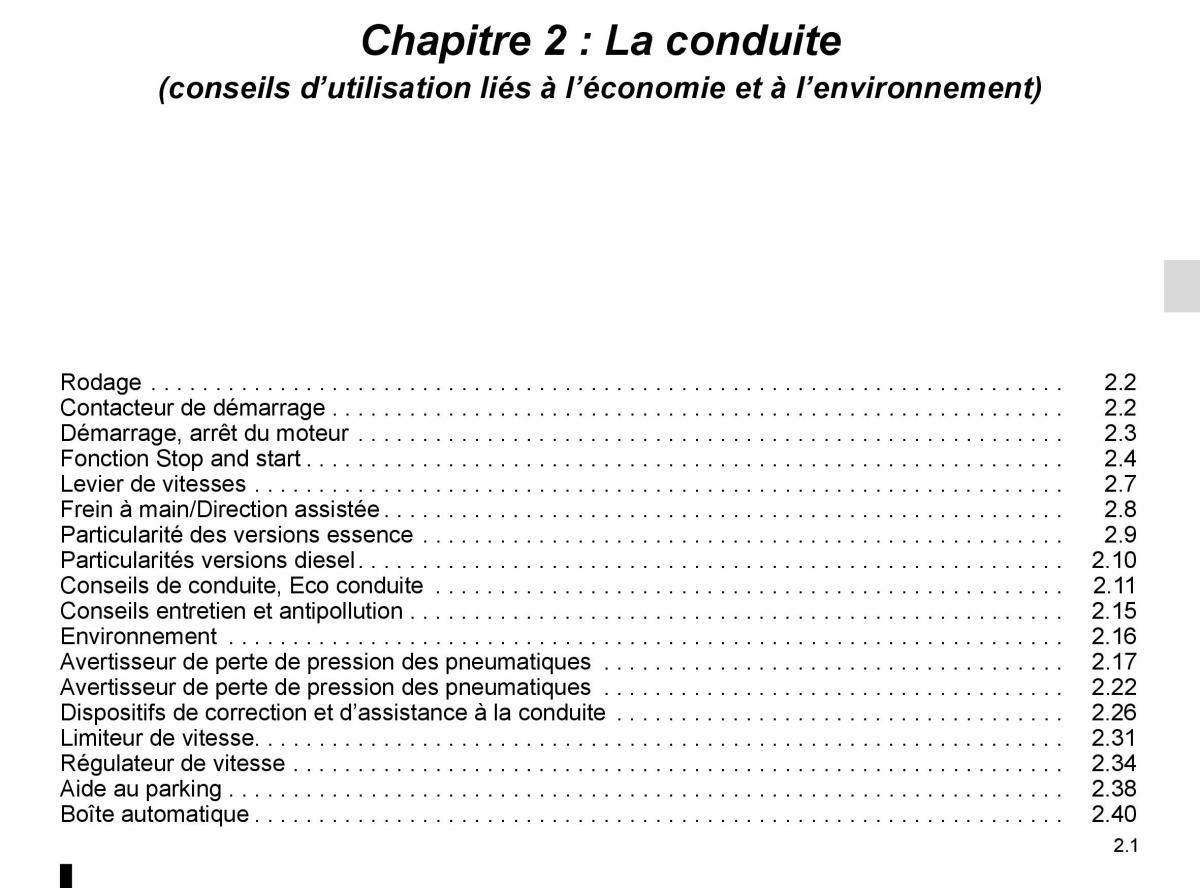 Renault Kangoo II 2 manuel du proprietaire / page 91