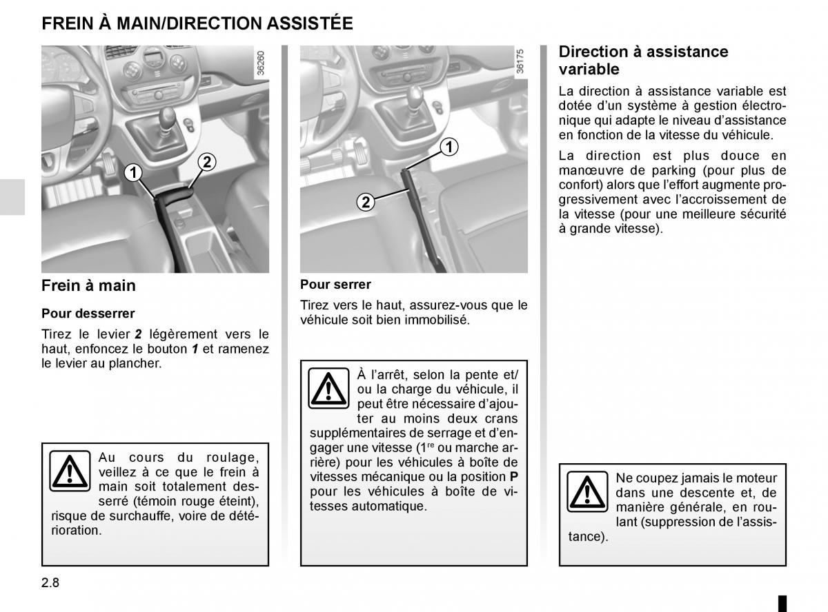 Renault Kangoo II 2 manuel du proprietaire / page 98