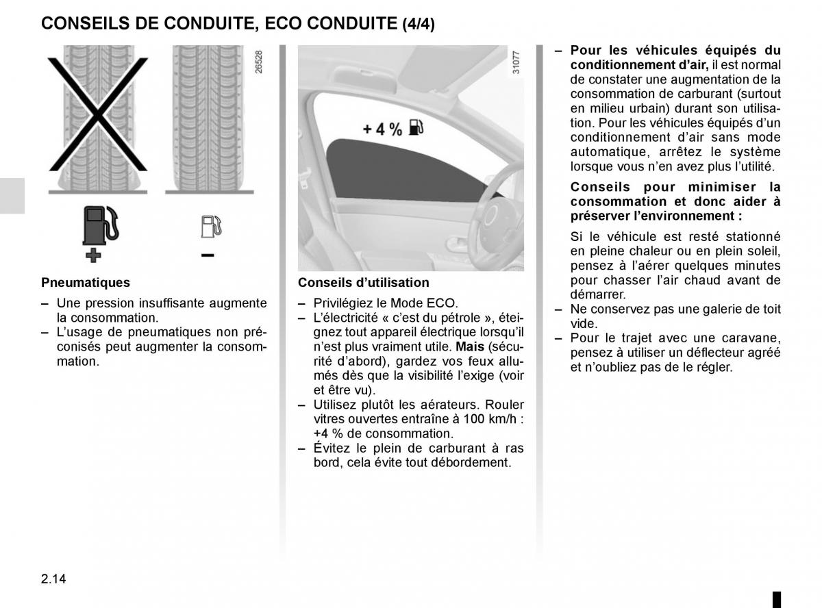 Renault Kangoo II 2 manuel du proprietaire / page 104