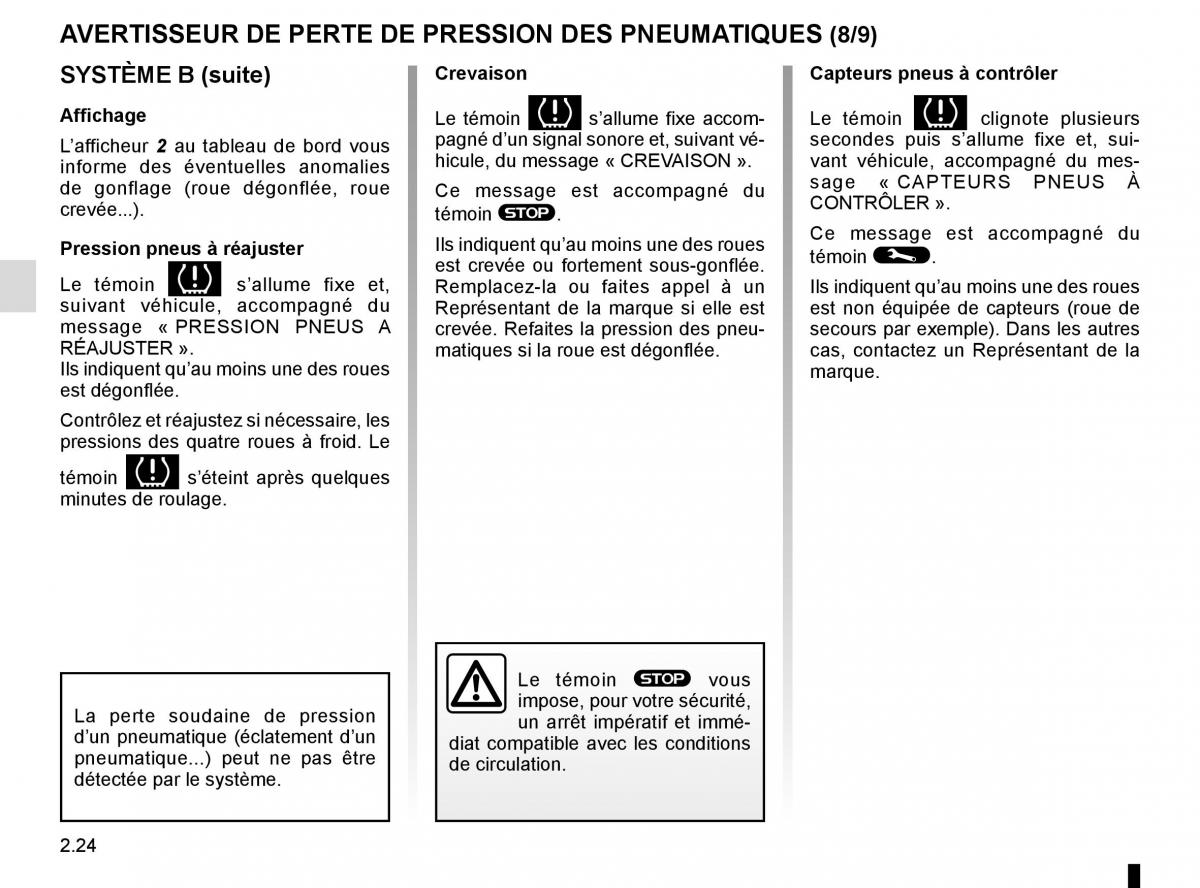 Renault Kangoo II 2 manuel du proprietaire / page 114