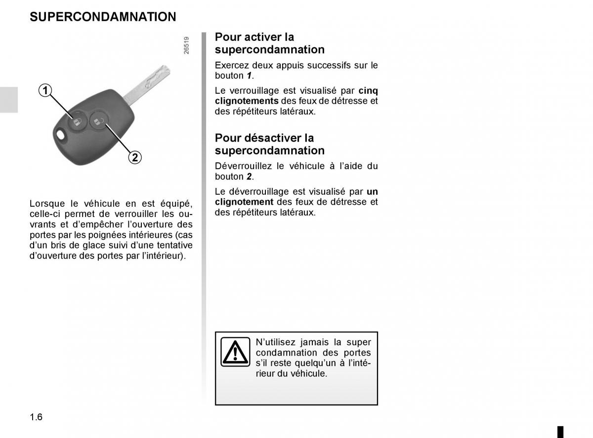 Renault Kangoo II 2 manuel du proprietaire / page 12