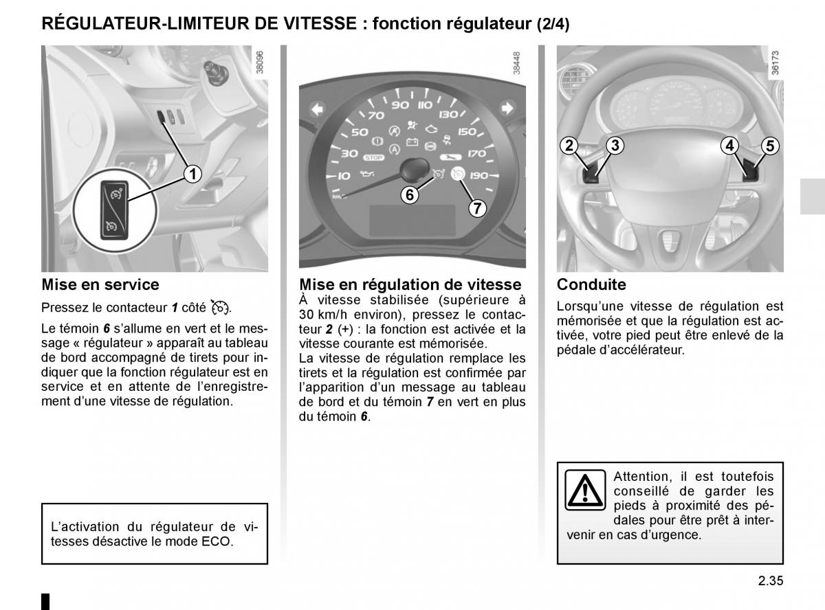 Renault Kangoo II 2 manuel du proprietaire / page 125