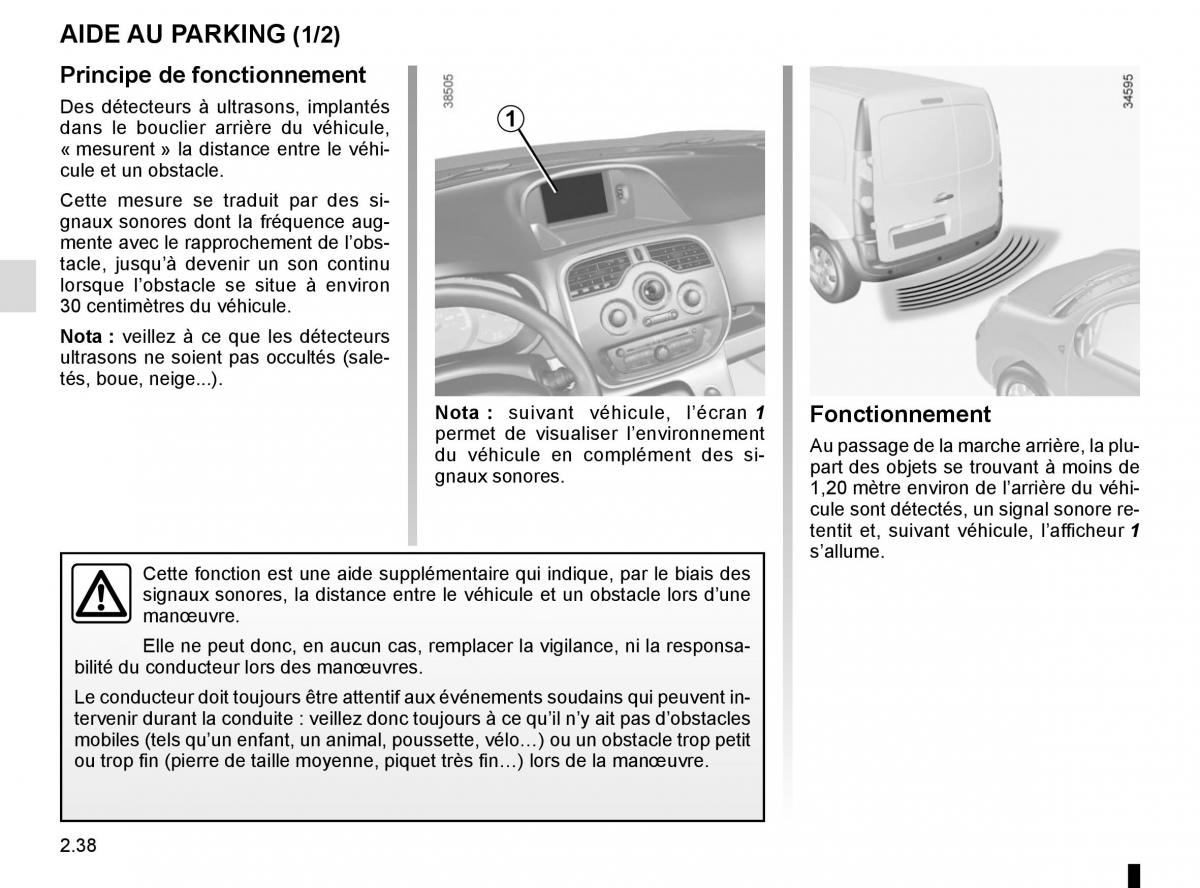 Renault Kangoo II 2 manuel du proprietaire / page 128