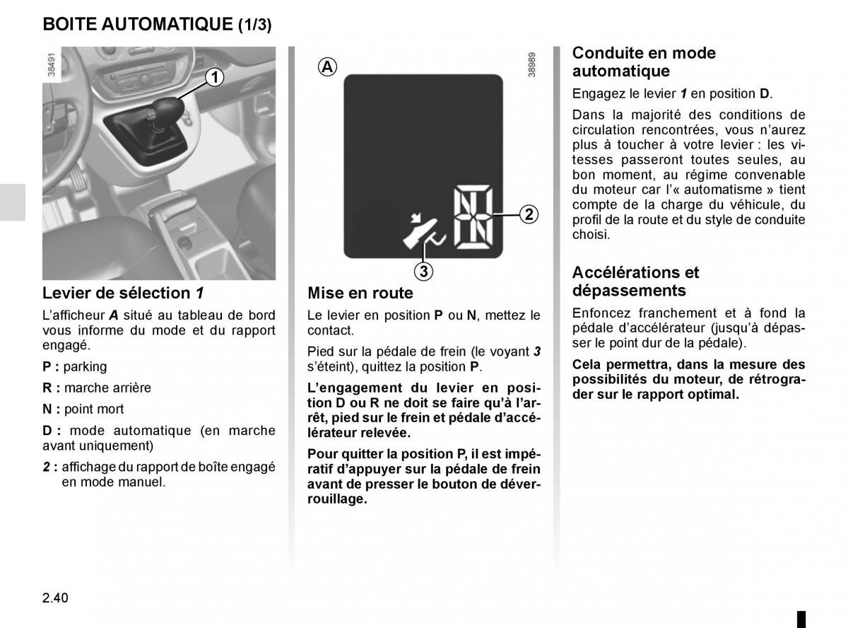 Renault Kangoo II 2 manuel du proprietaire / page 130