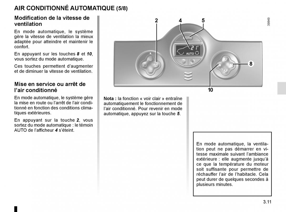 Renault Kangoo II 2 manuel du proprietaire / page 143